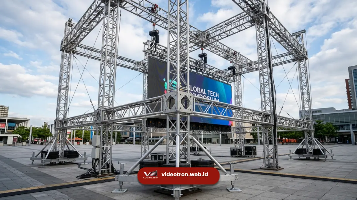 Rangka Ground Support Videotron Outdoor